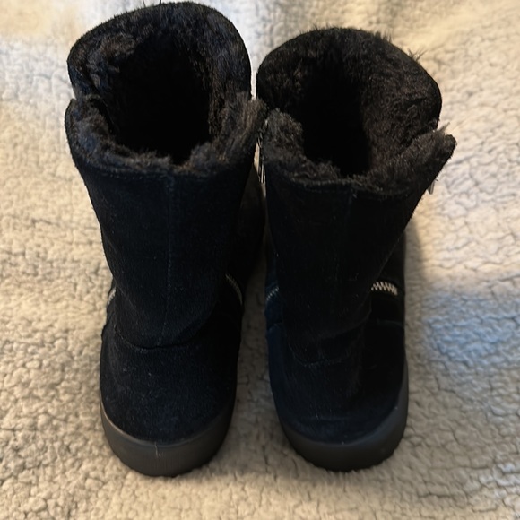 J Slides Black Suede Leather Double Zipper Calf Boots 9.5 M - Picture 6 of 11